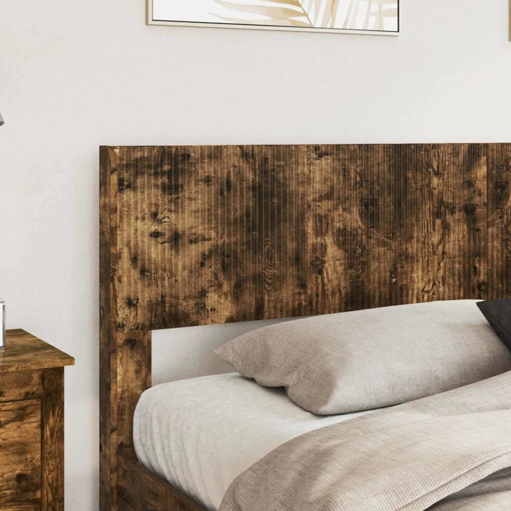 Struttura del letto con stoccaggio e testata Rovere Fumo 3414435