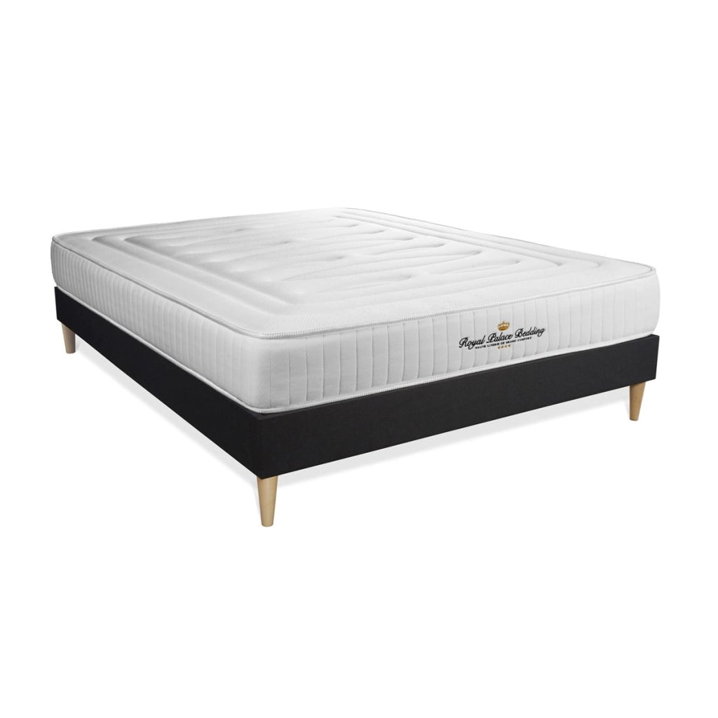 Kit rete e materasso LANCASTER 130x190cm - Spessore : 22cm - molle insacchettate e memory foam - Rigido, 3 zone di comfort