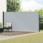 Tenda laterale retrattile-Tenda parasole per balcone Grigio 500 x 200 cm Poliestere
