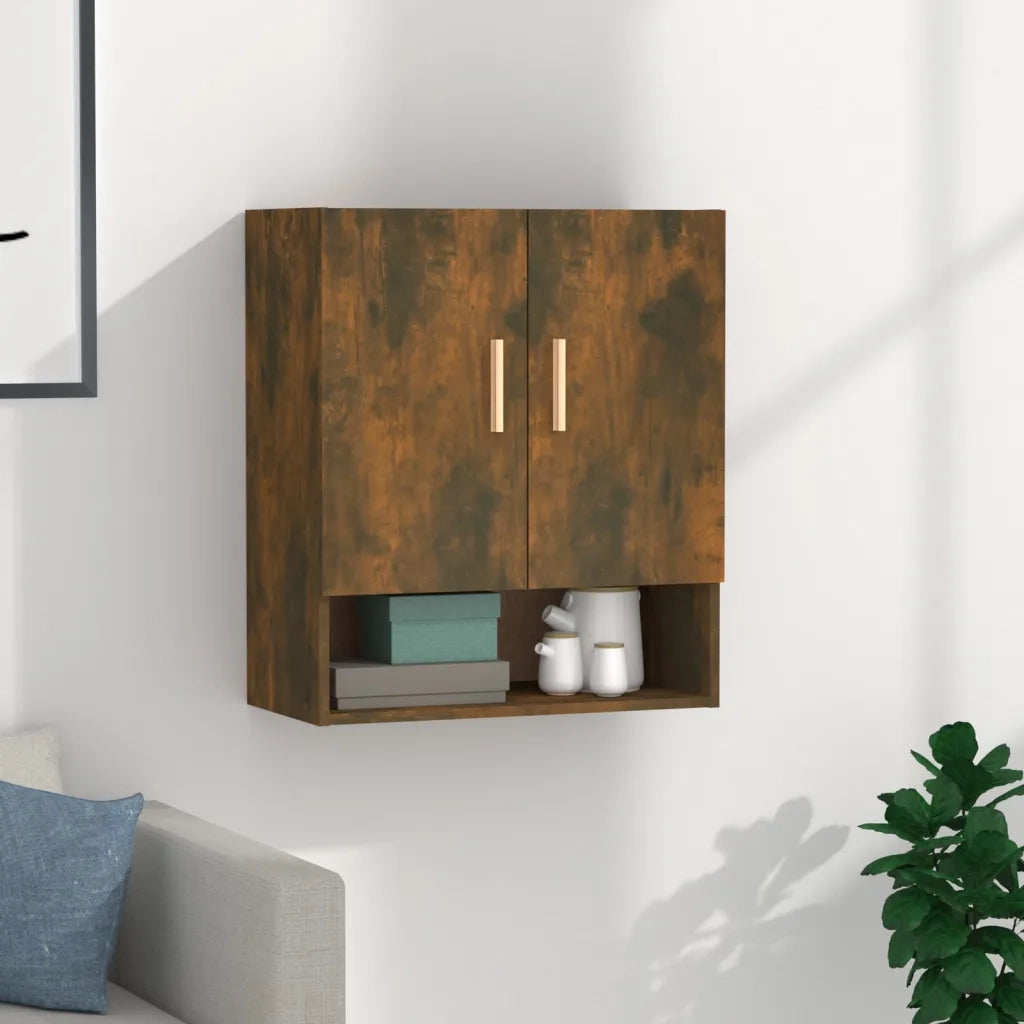 Armadietto a Muro Rovere Fumo 60x31x70 cm in Legno Multistrato 817585