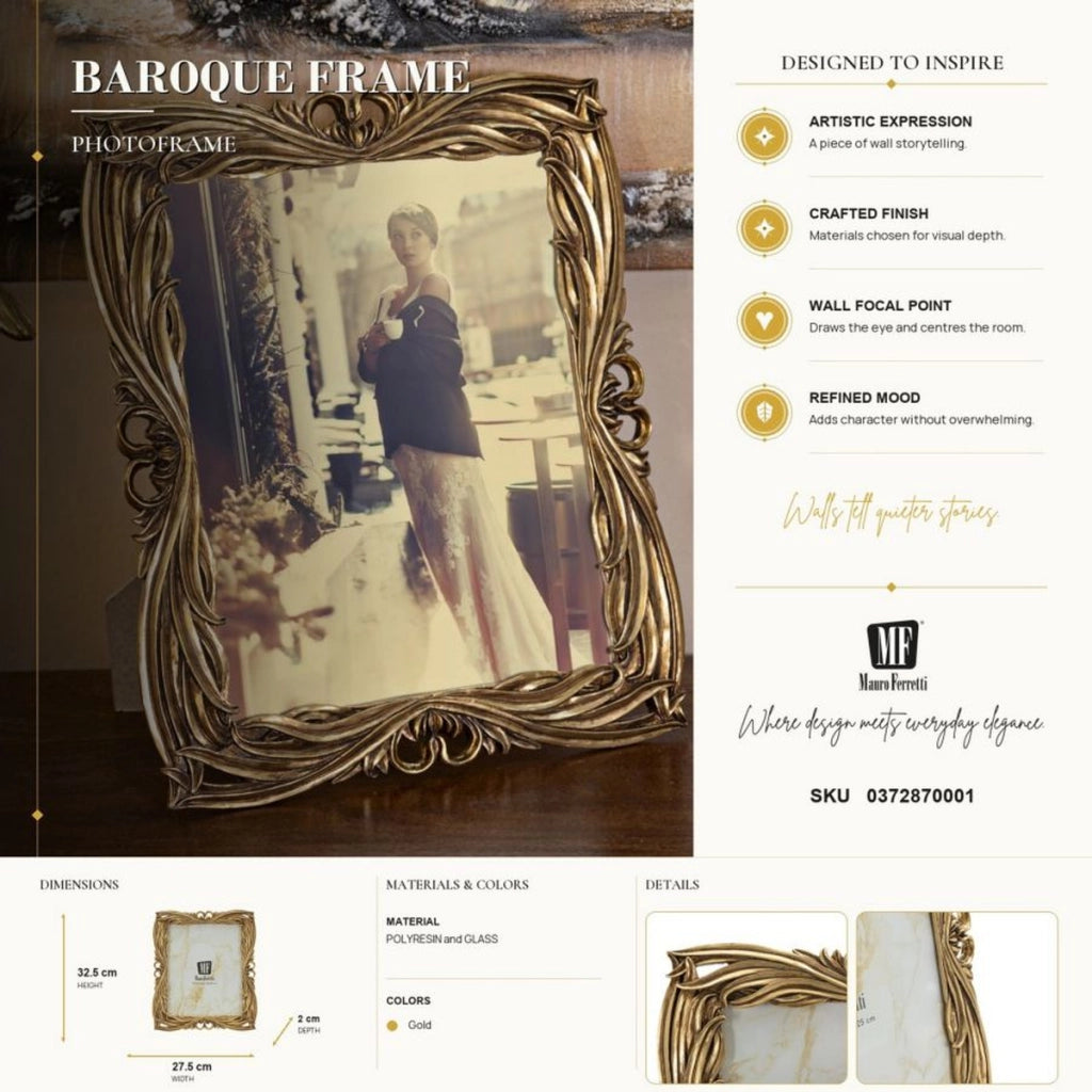 Cornice portafoto Baroque oro in stile barocco 20x25 cm