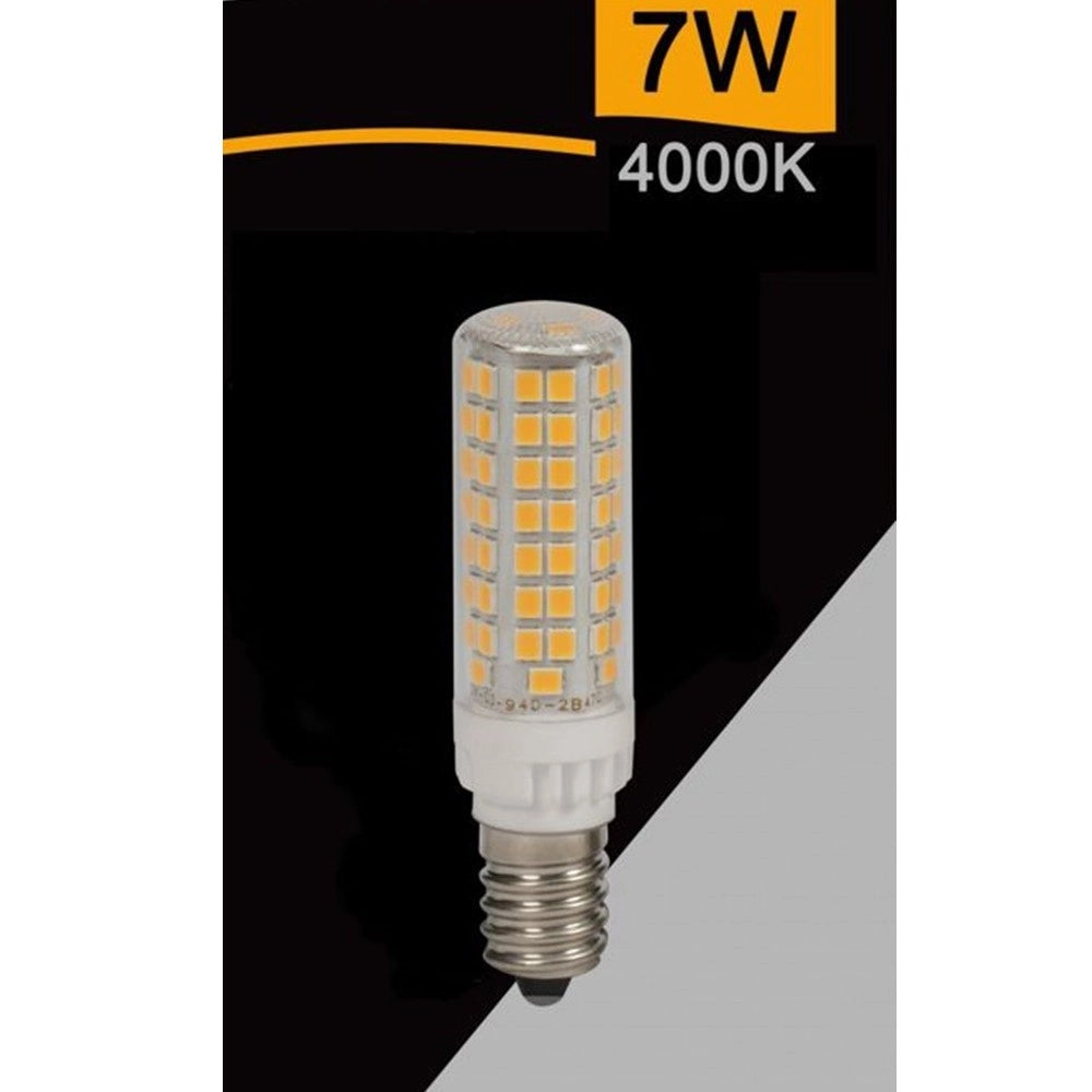 Trade Shop - Lampadina Led E14 7w 820lm Tubolare Luce Naturale Fredda Calda Sparac-e14-7w-ce2 -