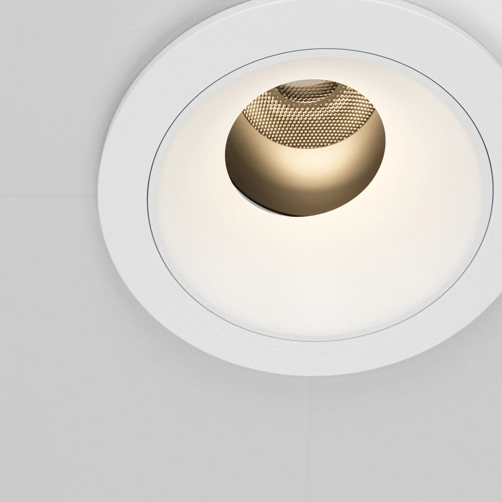 Maytoni Lampada da incasso Wise 1 luce LED integrato bianco alluminio