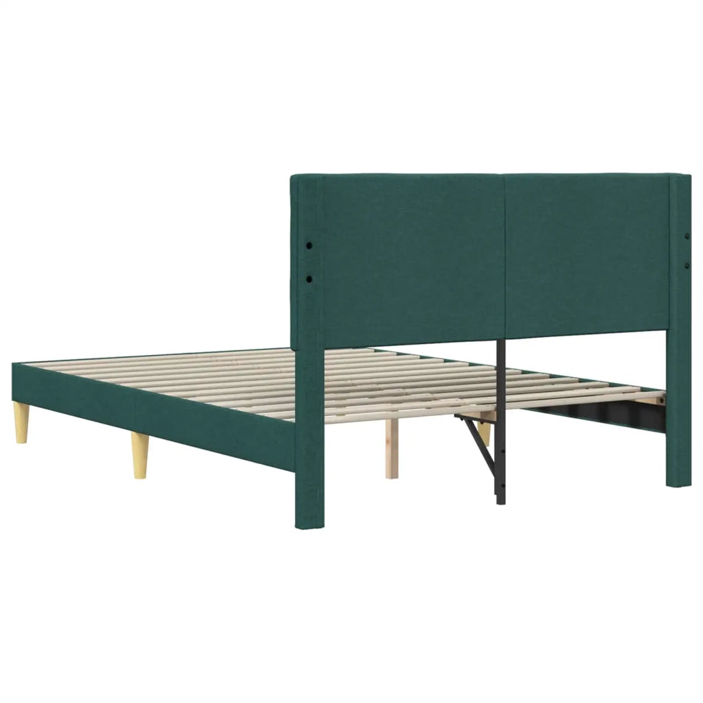 Letto matrimoniale | Letto per adulti | Struttura del letto Verde Scuro 120 x 200 cm Tessuto