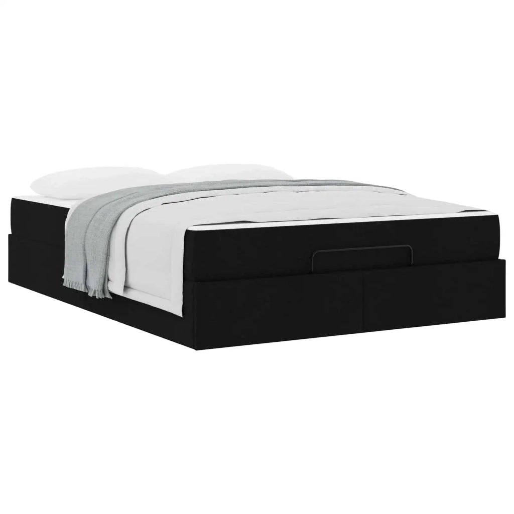 Struttura letto con materasso 2 pcs Nero Tessuto 3399503