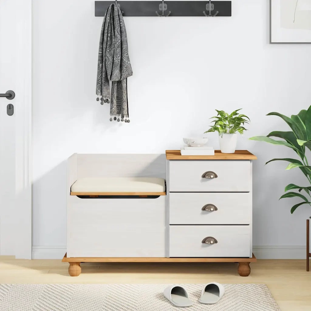 Panchina con contenitore ASKIM Bianco 100 x 39 x 62 cm 4105441