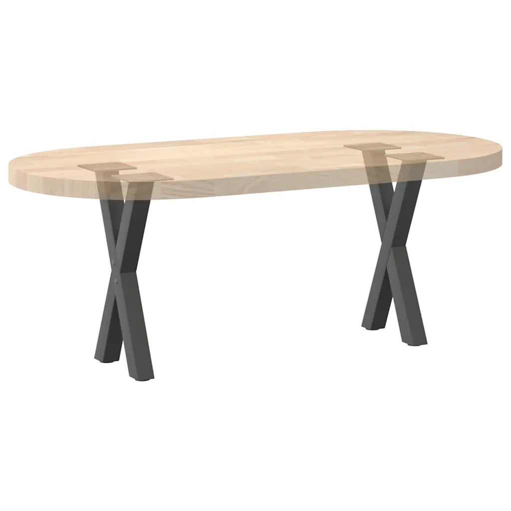 Gambe per Tavolino da Caff¨¨ a Forma di X 2 pz | Piede del tavolo Antracite 28x(42-43) cm Acciaio