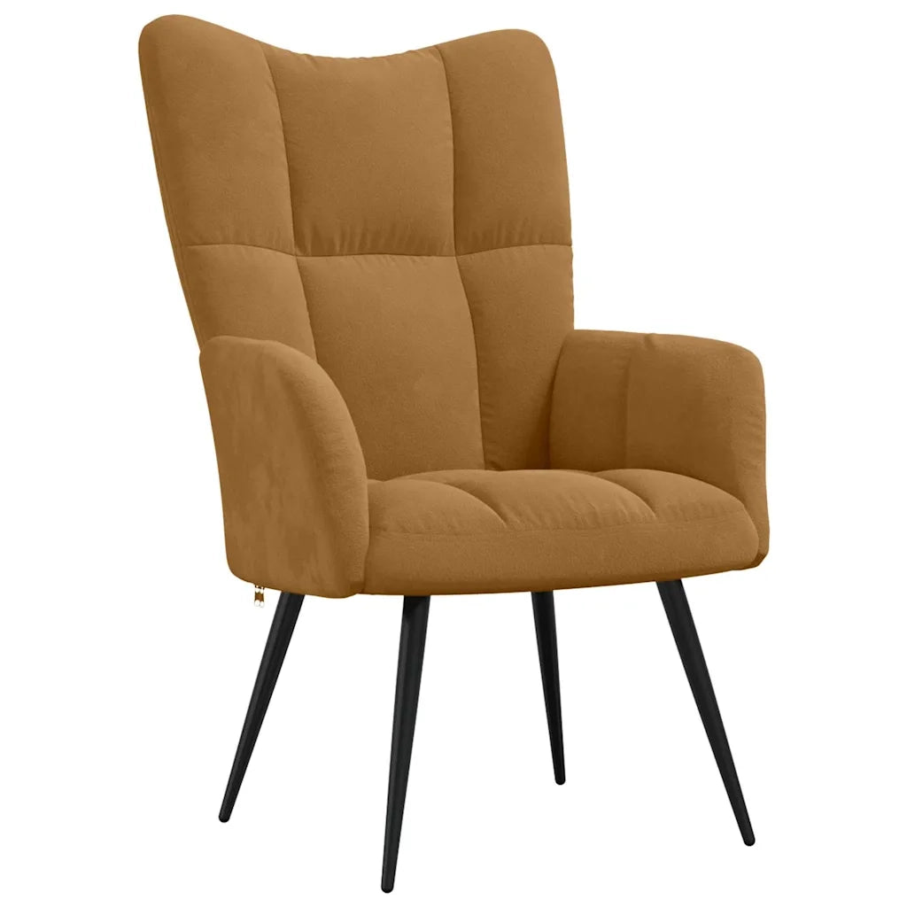Divano Sedia-Poltrona Relax Marrone in Velluto 127601