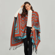 Sciarpa grande, semplice ma sofisticata, in stile etnico delle praterie, mantella, sciarpa in cashmere