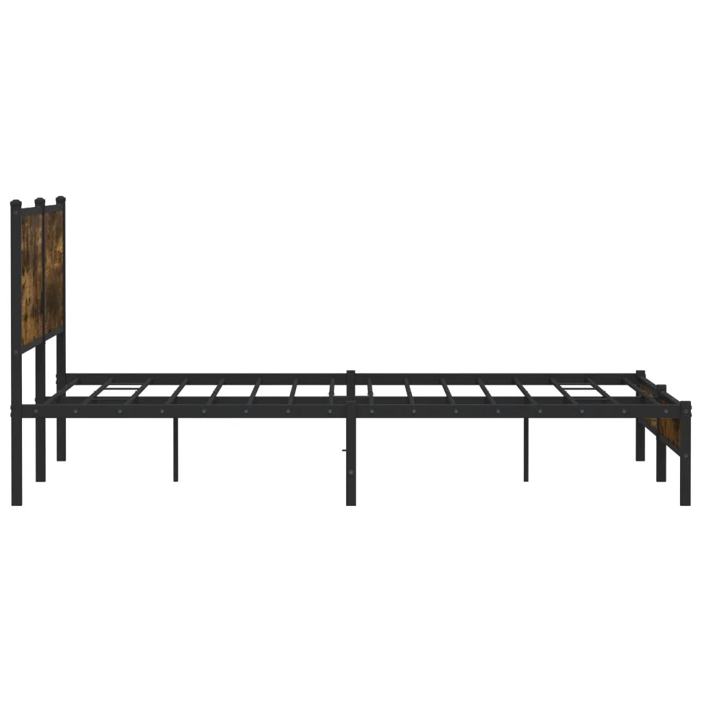 Giroletto senza Materasso in Metallo-Struttura Letto Rovere Fumo 180x200 cm 750936
