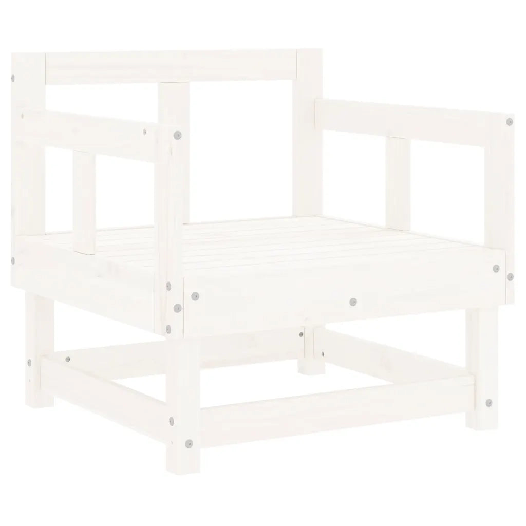 Sedie da Giardino con Cuscini 2 pz | Sedie da Esterno Legno Massello di Pino Bianco