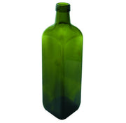 BOTTIGLIA MARASCA IN VETRO QUADRA PER OLIO- - capacitÃE lt.0,75 - vetro verde - tappo 31,5 - 20 pezzi