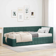 Struttura Letto Angolare con Materasso 2 pcs Verde Velluto 3393930