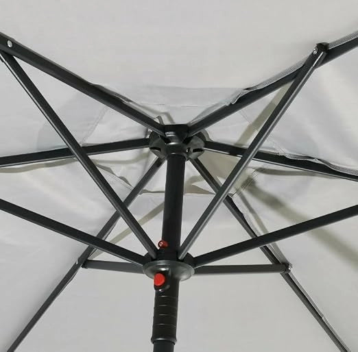 Ombrellone da Giardino Ø230 cm Colore Grigio con Struttura in Acciaio e Telo Impermeabile in Poliestere