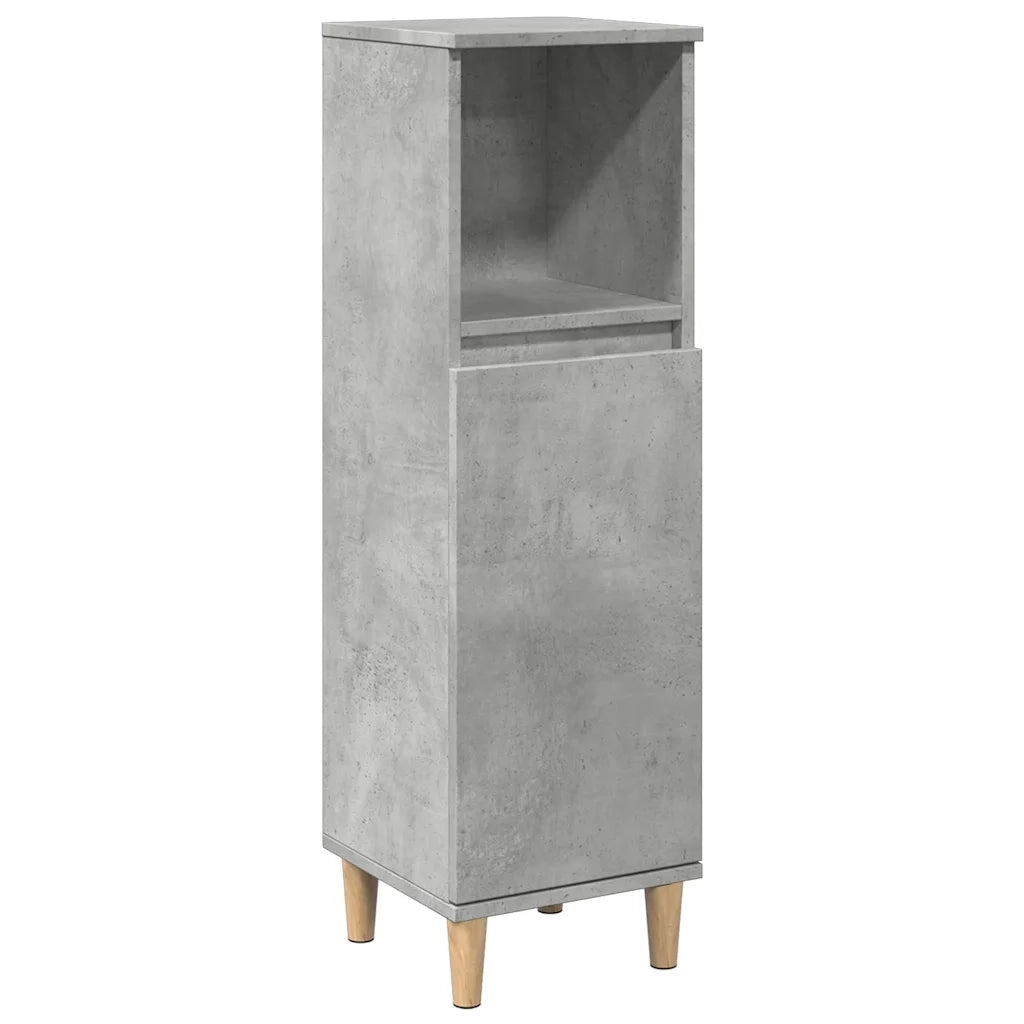Set Mobili da Bagno 3 pz Grigio Cemento in Legno Multistrato 3324945
