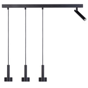 Lampada sospensione nera barra, spot orientabile, STAMP Sigma