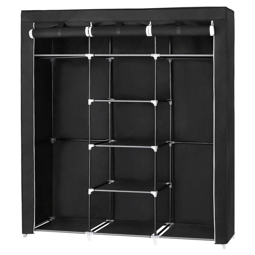 Mobile guardaroba nero 175 x 150 x 45 cm 12_0003120