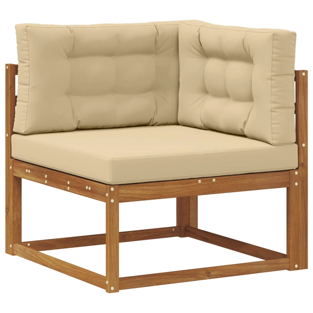Set di divani da esterno con cuscino 7 pcs Naturale e Beige 3382751