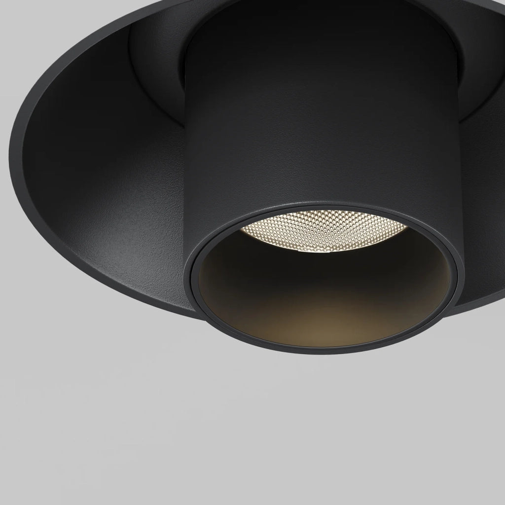 Maytoni Lampada da incasso Focus T 1 luce LED integrato nero alluminio
