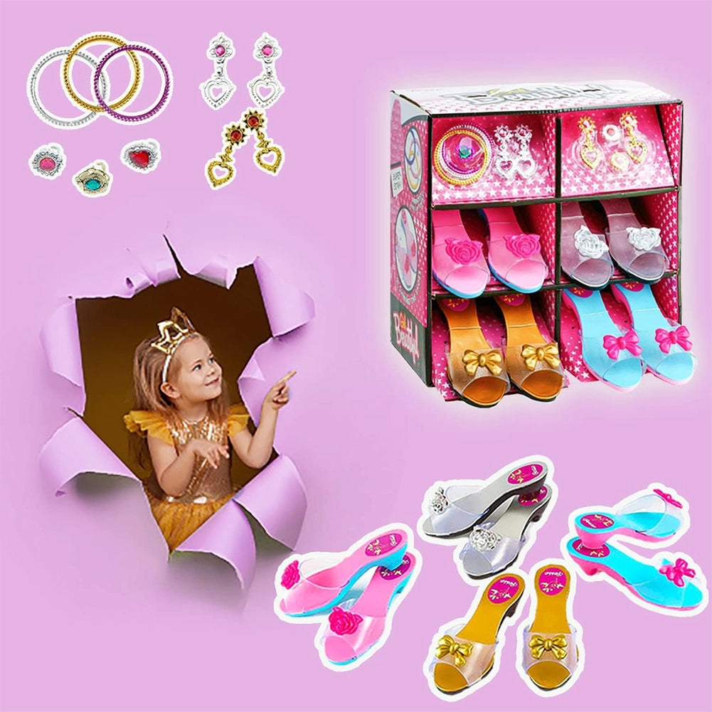 Playset Principessa per Bambina Gioco con Scarpe e Accessori Rosa
