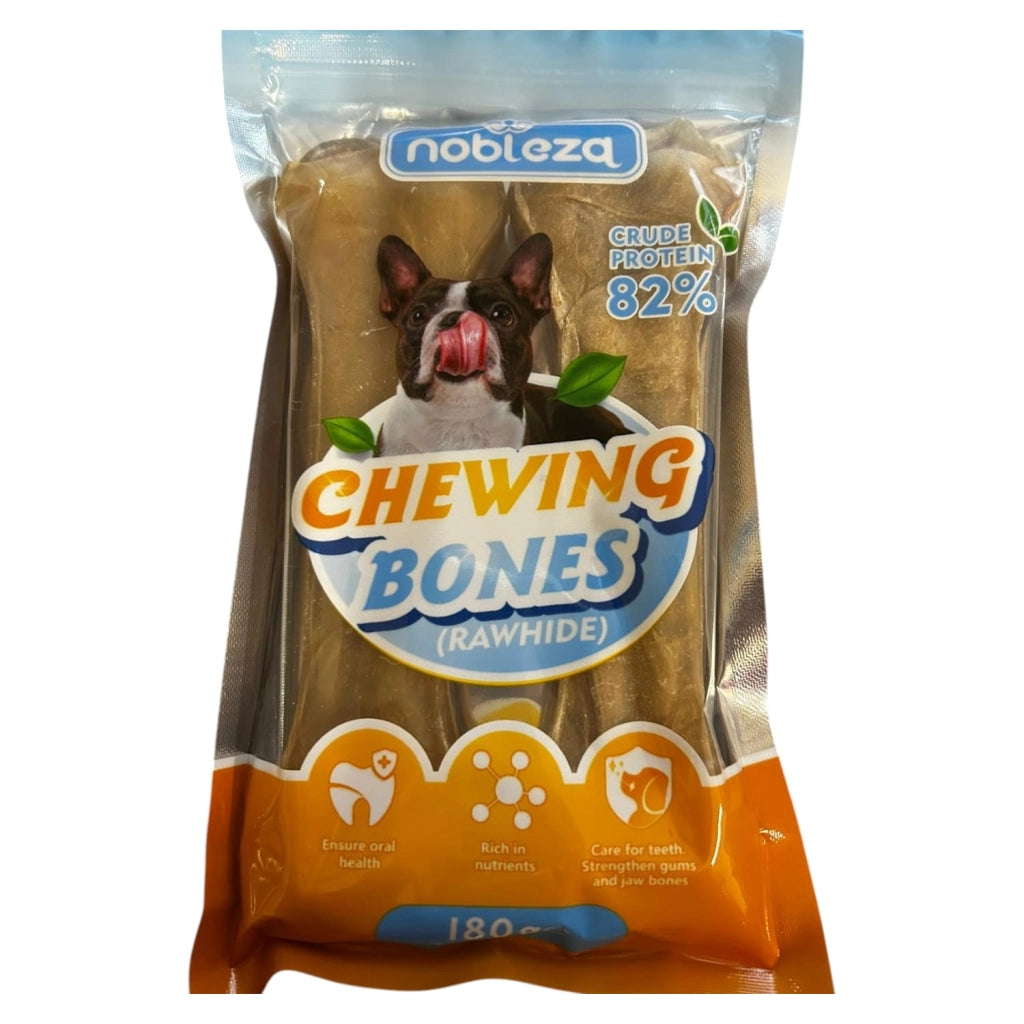 CIBO PER CANI OSSI MASTICABILI PELLE DI BOVINO 180GR