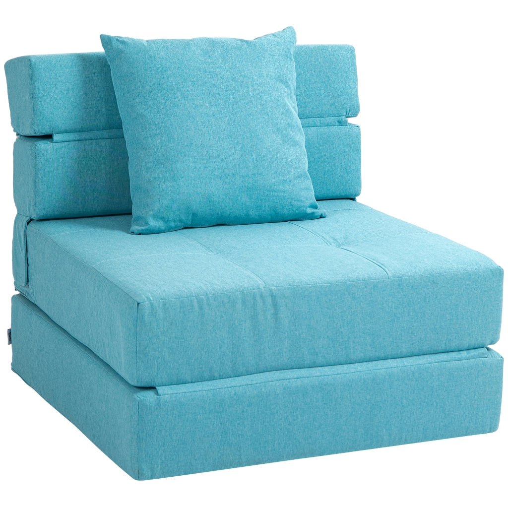 Poltrona letto ¨C Minimal ¨C 70x70x61 cm, blu chiaro