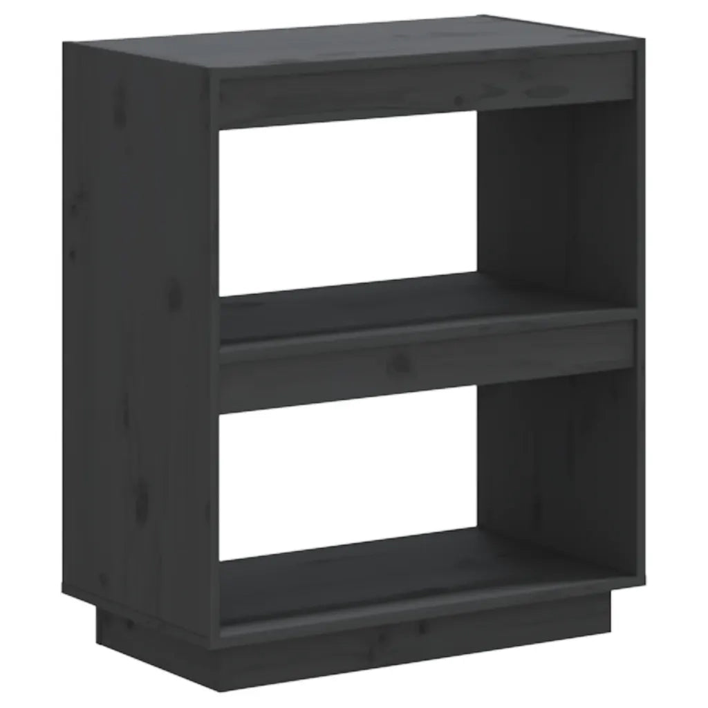 Libreria Grigia 60x35x71 cm in Legno Massello di Pino 810861