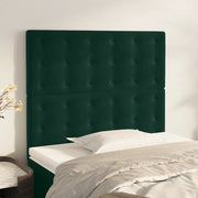 Testiera Verde Scuro 80x5x118/128 cm Velluto 3116799