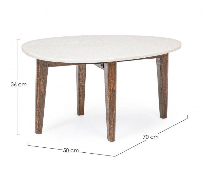 Tavolino Sylvester 70x50 in Marmo