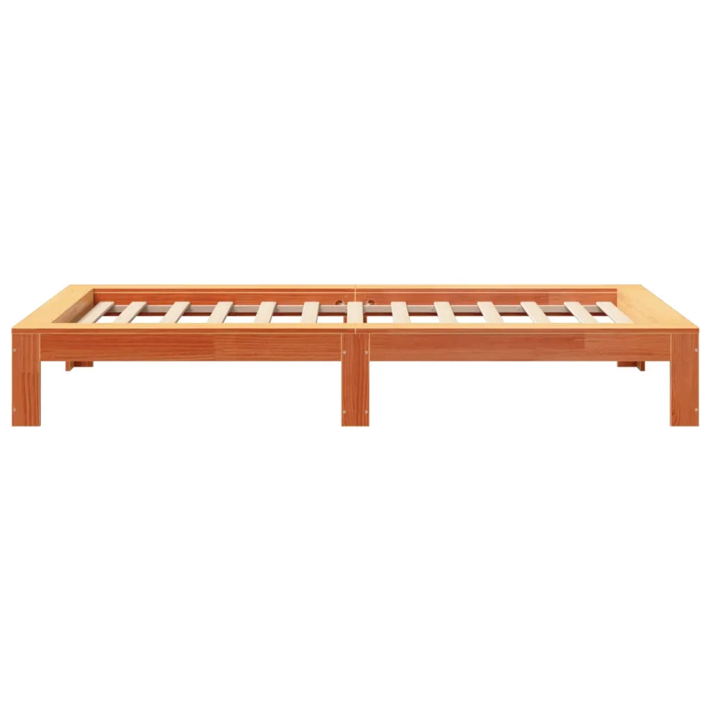 Letto singolo | Letto per adulti | Letto senza Materasso Marrone Cera 75x190 cm in Legno di Pino