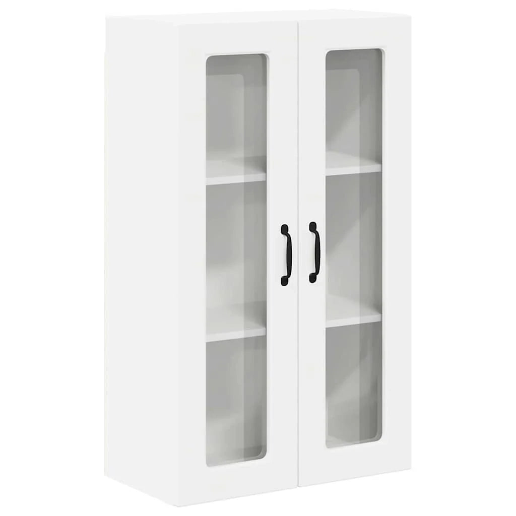 Mobiletto da cucina moderno da parete 60 x 31 x 100 cm con ripiani funzionali in legno ingegnerizzato bianco 02_0054512
