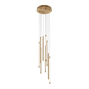 Maytoni Lampadario moderno Light stick 9 luci LED integrato ottone alluminio diffusore acrilico