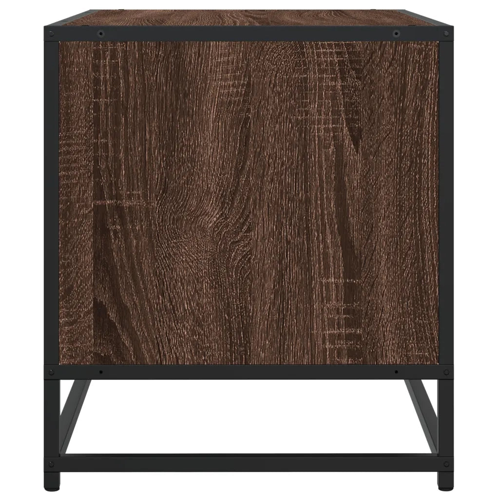 Mobile TV-Credenza per TV-Console TV Rovere Marrone 120,5x40x46 cm Multistrato e Metallo
