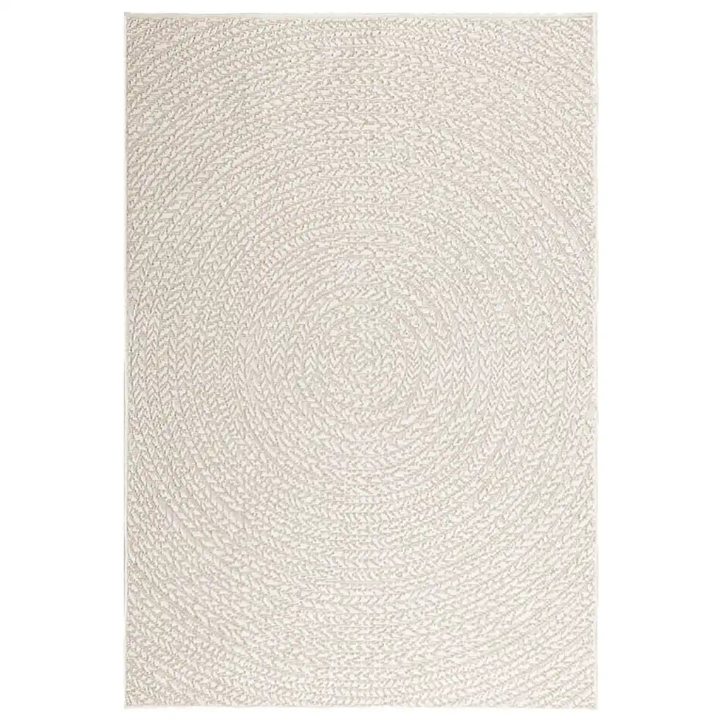 Tappeto del soggiorno | Tappeto ZIZUR Crema 120x170 cm Aspetto Iuta Interni ed Esterni
