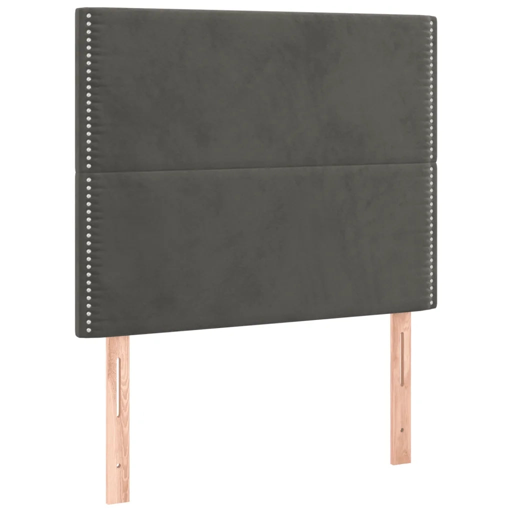 Giroletto senza Materasso-Struttura Letto Grigio Scuro 120x200 cm Velluto 474613