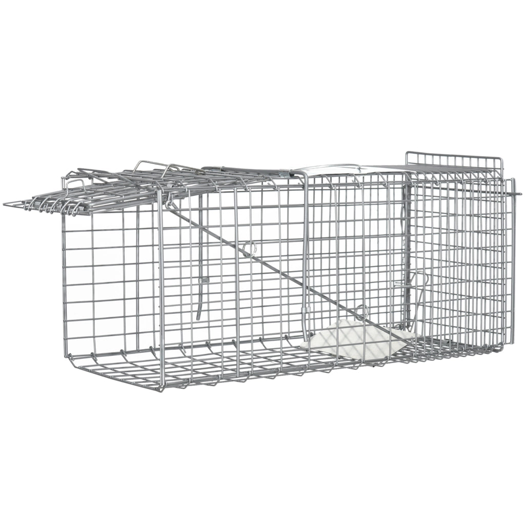 Gabbia Trappola per Animali Vivi ¨C Xylo ¨C Pieghevole 66x24x30,5 cm Argentato