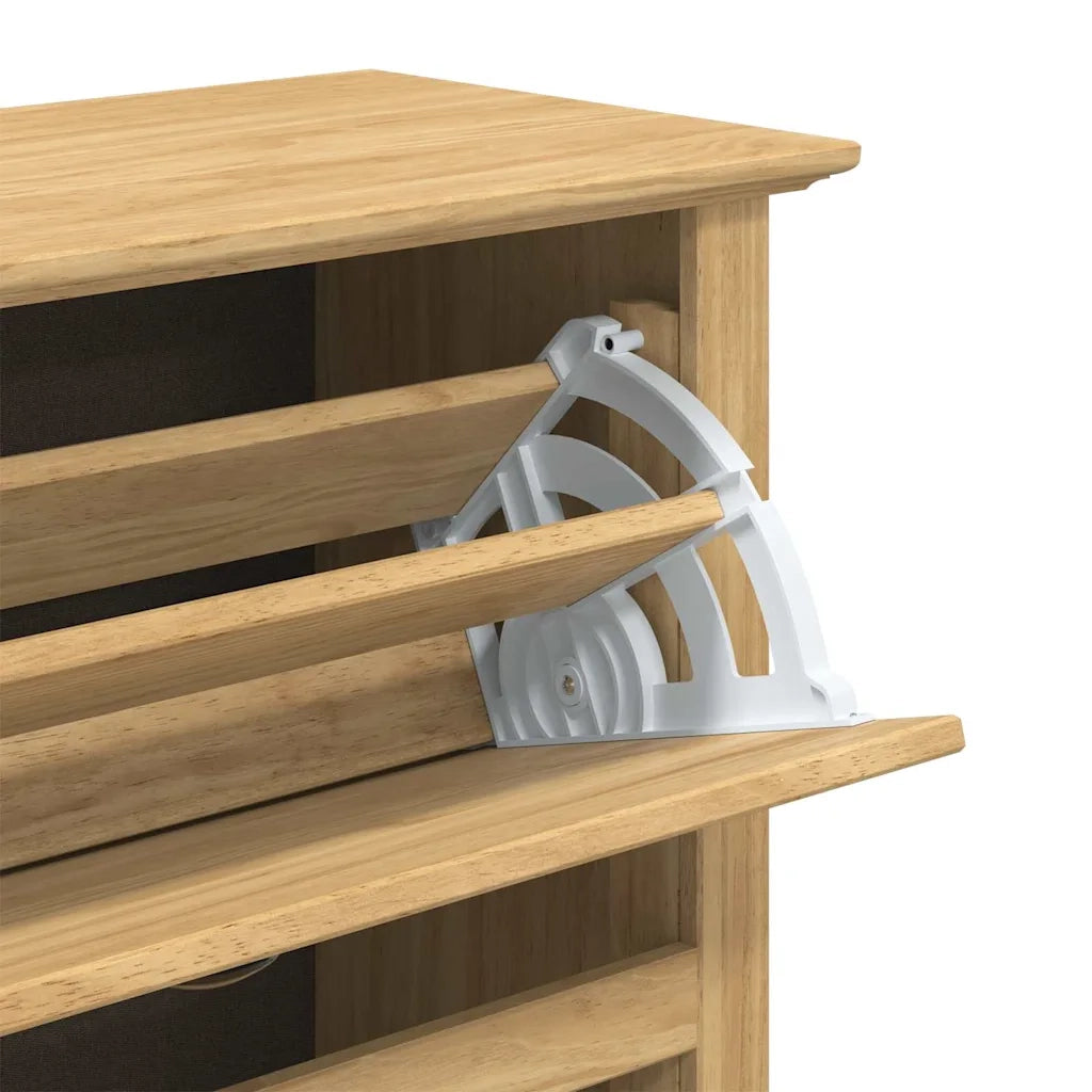Scarpiera BODO Marrone miele 80 x 35 x 118 cm Legno multistrato 42023477