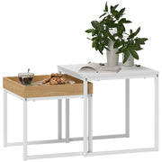 Tavolino da caff¨¨ ¨C Minimal ¨C MDF, metallo, bianco