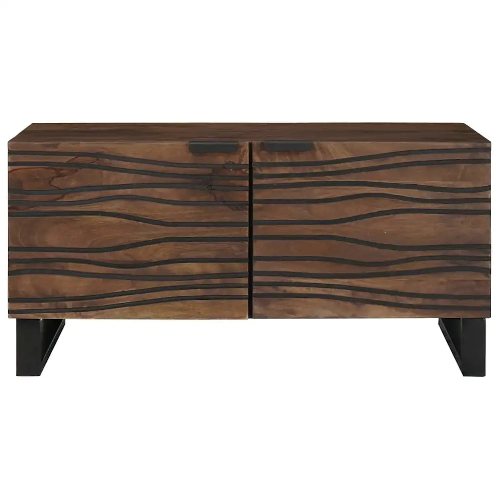 Tavolino da Salotto-Tavolino da soggiorno-Tavolo Marrone e Nero 80 x 50 x 40 cm 563843