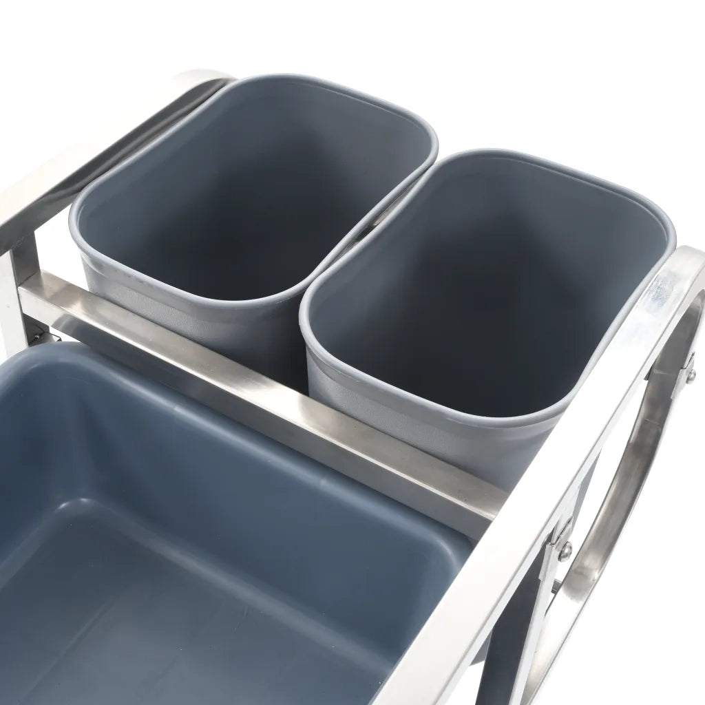 Carrello da Cucina con Contenitori-Scaffale per Cucina in Plastica 82x43,5x93 cm