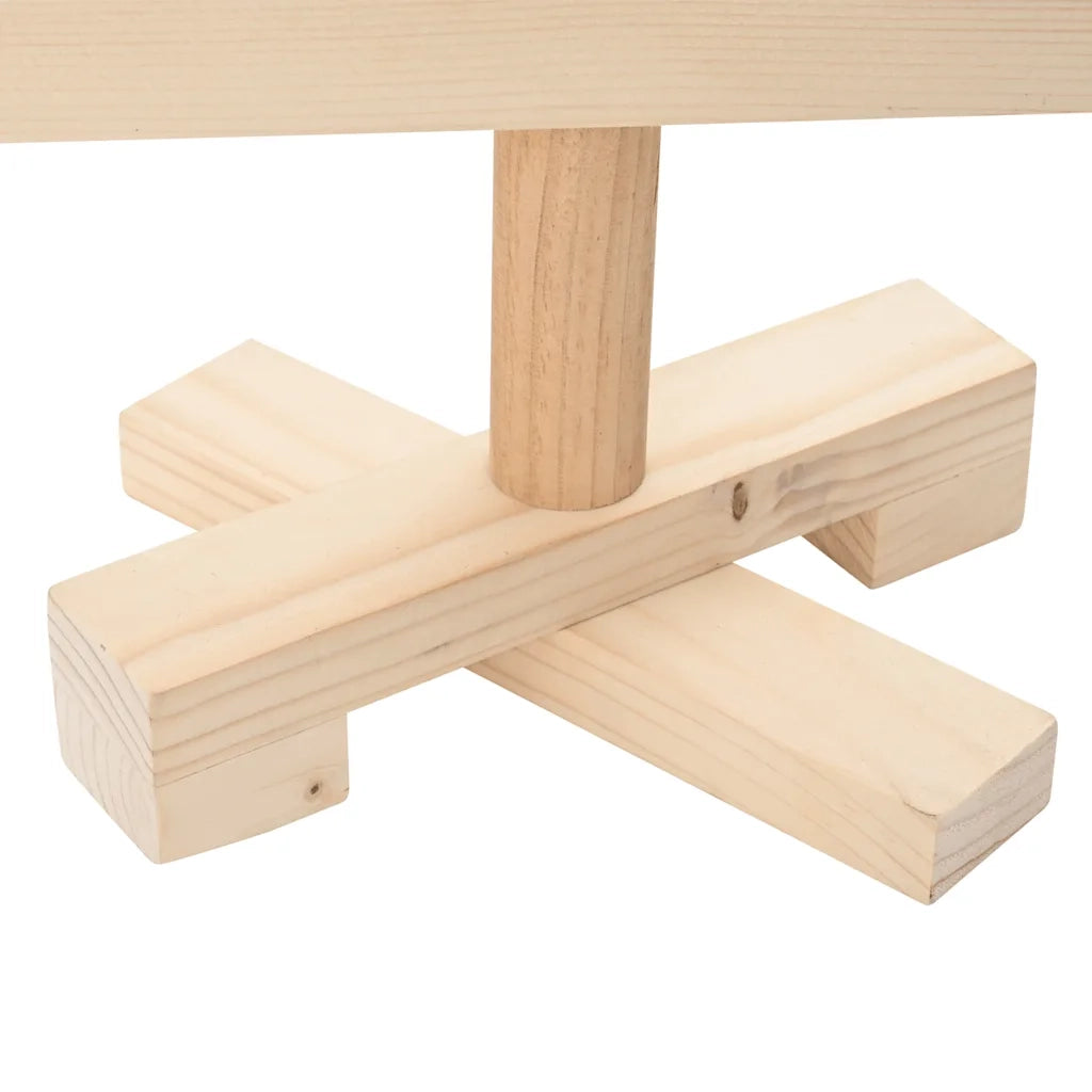 Albero di Natale | Decorazioni natalizie in legno naturale 90 cm Legno di pino massello