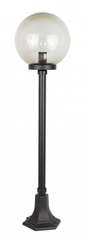 Lampione da giardino 103cm sfera 25cm nero E27 IP43