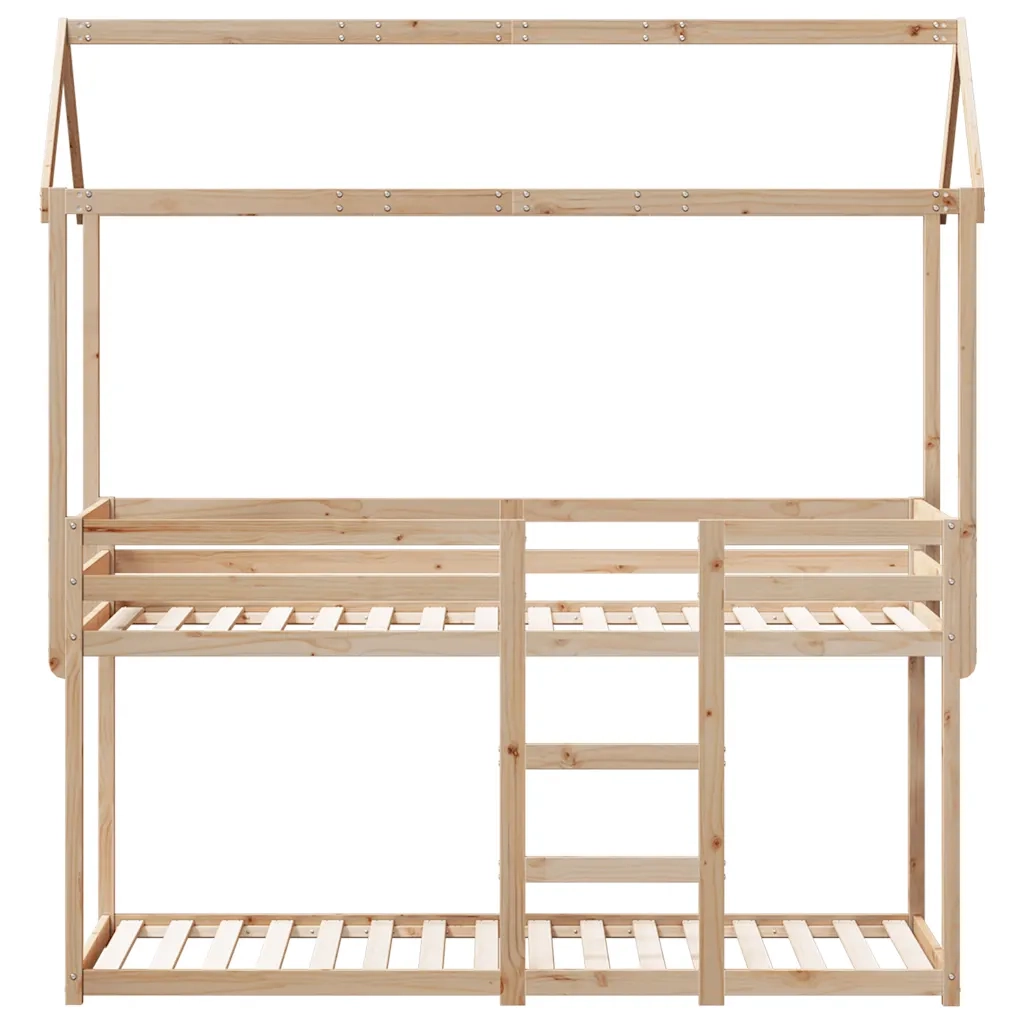 Letto a Castello senza Materasso 90x190 cm Legno di Pino 3282124