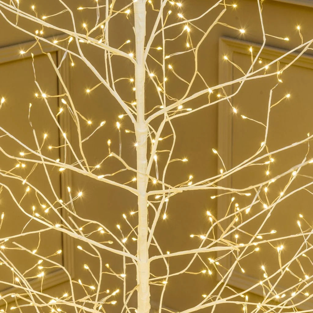 Albero Ramo Tiglio bianco o champagne da 1,7 m, 784 microled bianco caldo, uso interno - bianco