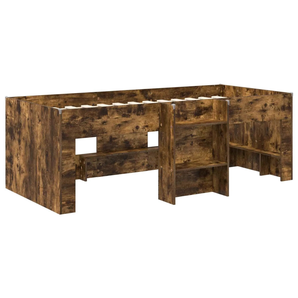 Letto Alto per Bambini | Letto Infantile | Lettino 2 pcs Rovere Fumo 193 x 96,1 x 68,5 cm
