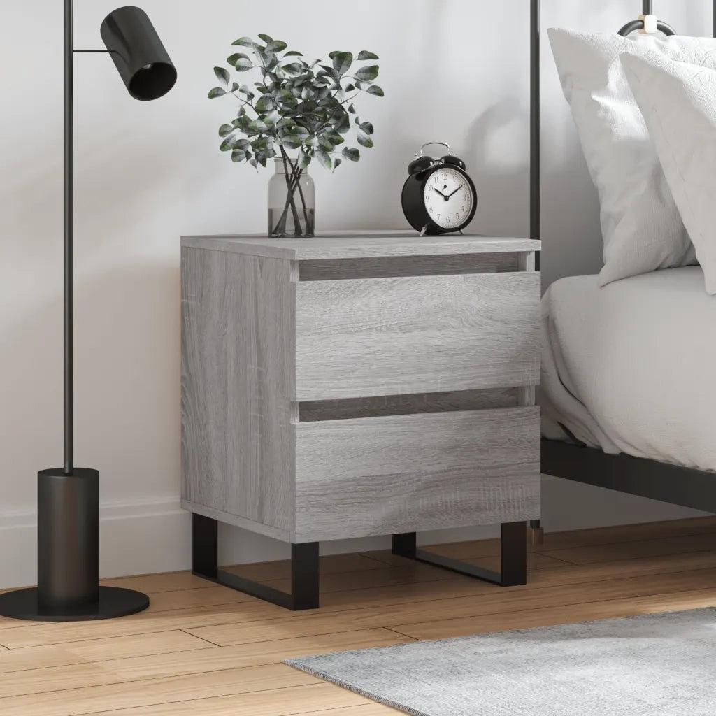 Comodino | Armadio da Notte | Mobiletto da notte Grigio Sonoma 40x35x50 cm in Legno Multistrato
