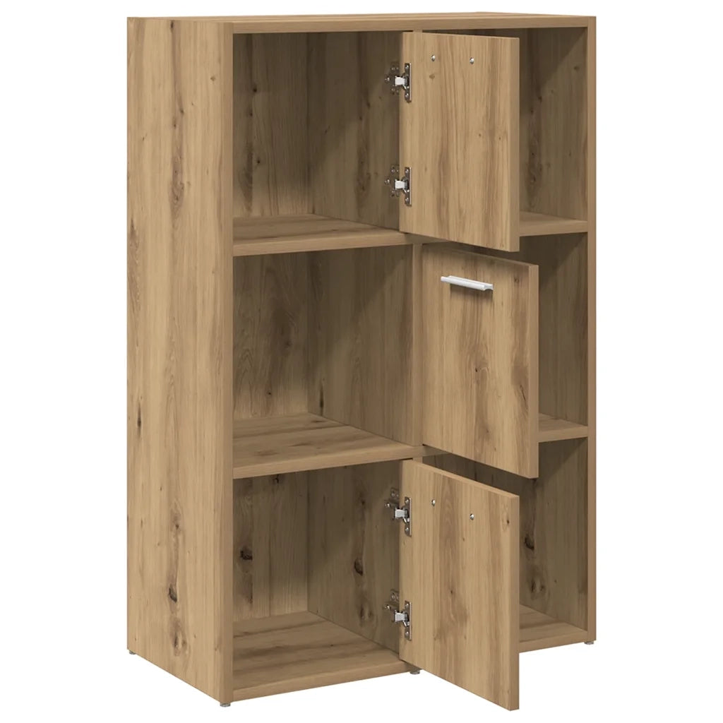 Libreria-Scaffale per Libri-Mobile di Stoccaggio Rovere Artigianale 60,5x30x90 cm in Legno Multistrato