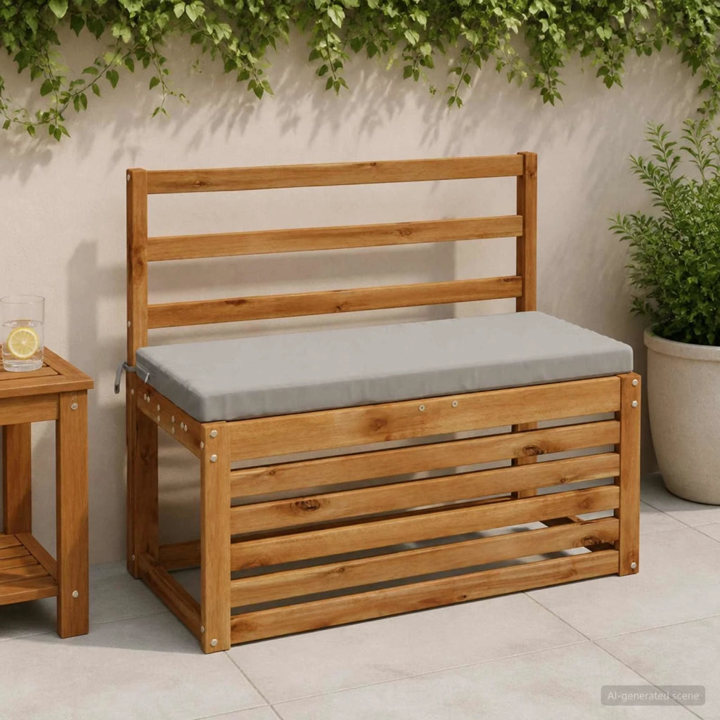 Cuscino per panchina SOEST 100% Poliestere Grigio 948654
