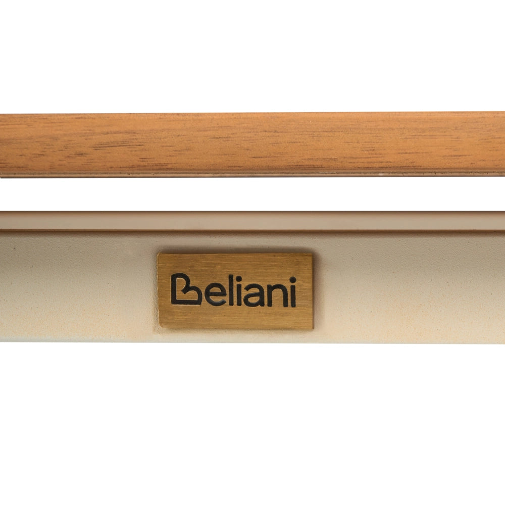 Set da giardino composto da 2 sedie in legno di acacia a doghe con struttura in metallo, colore marrone stile moderno