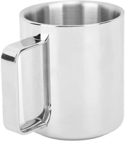 Tazza in acciaio inossidabile - Doppio strato isolante - Per bevande calde e fredde - Misura L 350 ml - Resistente al calore - Adatto per uso domestico e ...